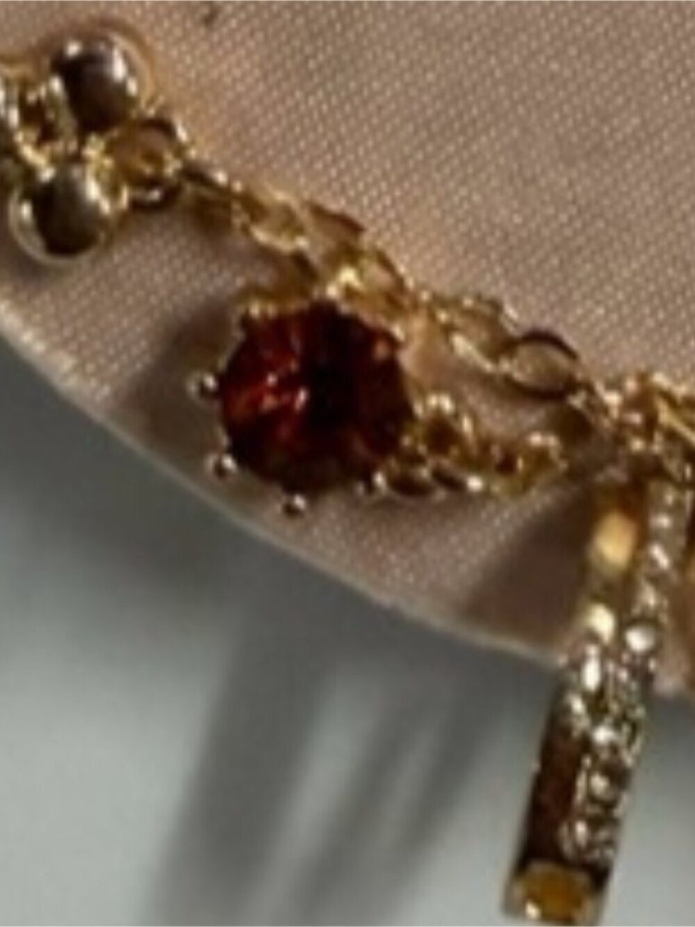 Francesca's Collections Gold Tone Earrings Set with Pink & Red Stones
